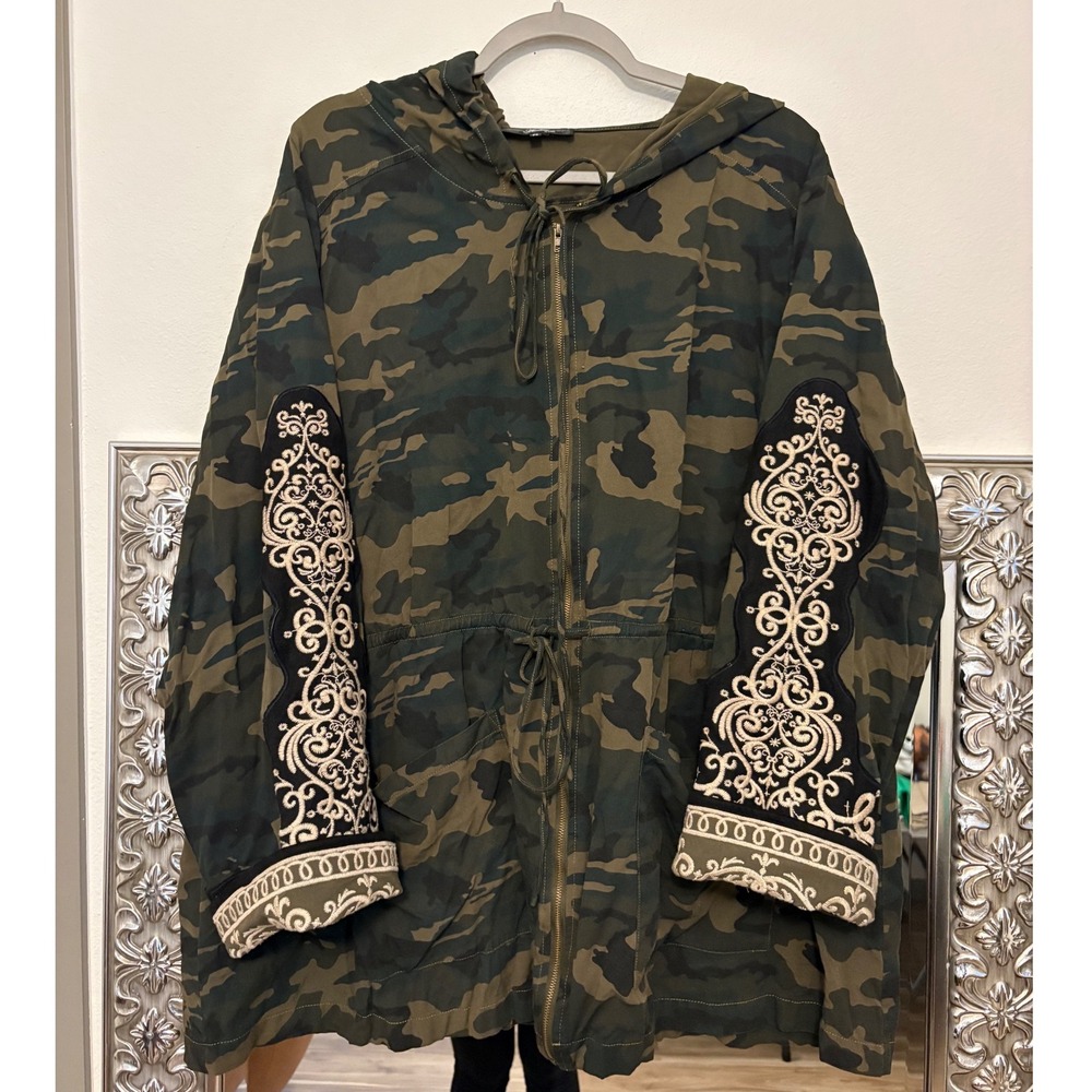Andree by UNIT Camo Utility Jacket 3X Embroidered Sleeve Hooded Parka P15646 f5